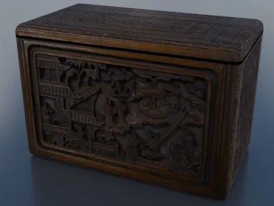 Ornate Box Low-poly 3D model