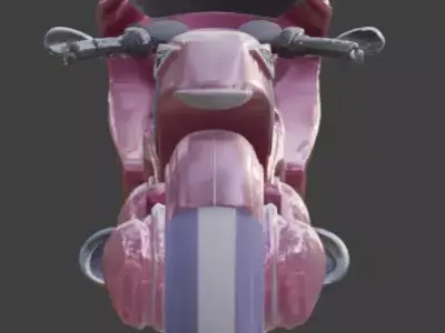Aesthetic Sci-Fi Hover Bike 3D Model Low-poly 3D model