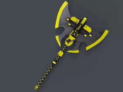Sci-Fi Axe V4 - 09 Low-poly 3D model