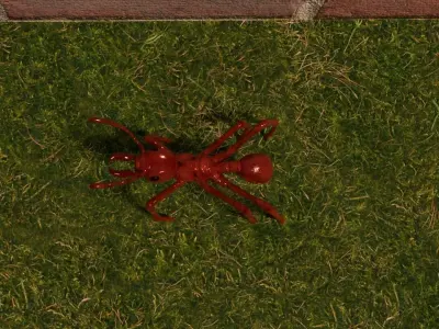 red ant Low-poly 3D model purchase