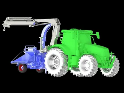 WOOD CHIPPER  HEIZOHACK HM 8-400  Woodcrusher 3D model
