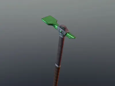 Hoe - Emerald Low-poly 3D model
