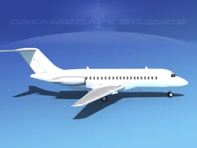 Douglas DC-9-15 Unmarked 2 3D model