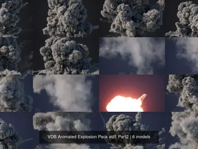 VDB Animated Explosion Pack vol1 Part2