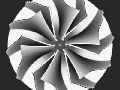 Turbo compressor wheel 3D print model