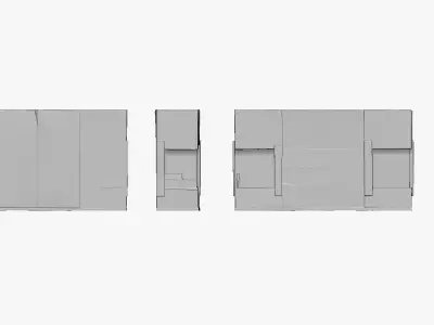 001281 scary wooden cupboard 3D model