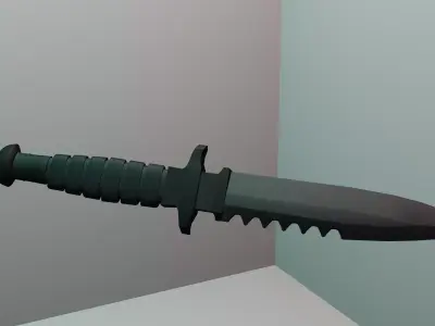 Knife the Black Raven Low-poly 3D model