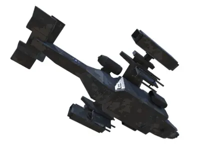 Low Poly Scifi Dropship Low-poly 3D model