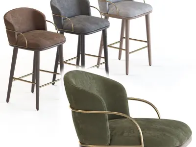 ARVEN BAR STOOL 3D model