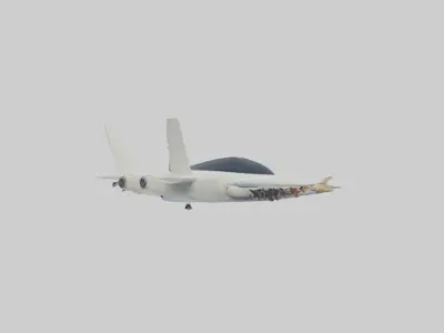 Flying Car Model 1 Low-poly 3D model