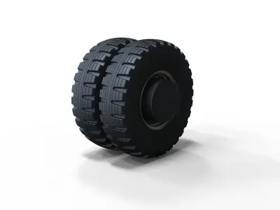 Double wheel 3 3D model