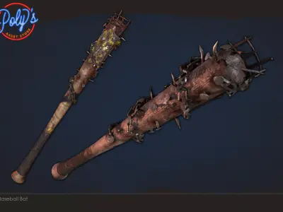 Baseball Bat Low-poly 3D model