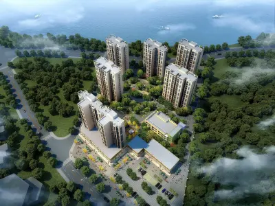 3Dmax fashion city commercial square building 36 3D model
