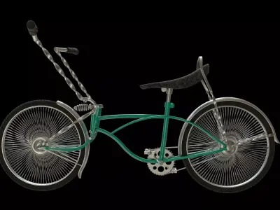 Old style bicycle PBR 3D model