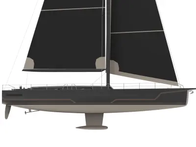 Panthera Concept Sloop Sailboat 3D model