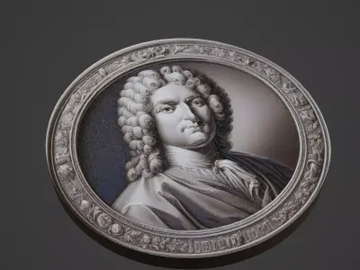 Diderot Medallion 3D print model buy