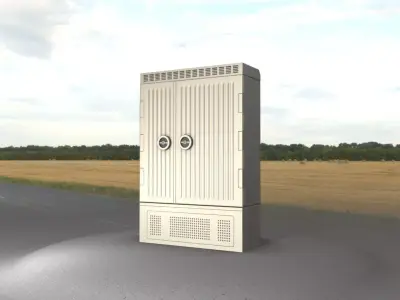 Electrical Distribution Cabinet 166 Low-poly 3D model