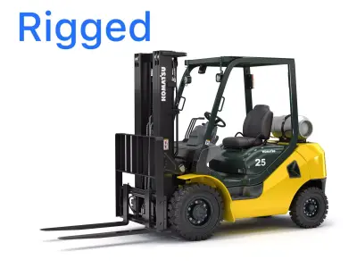Forklift Komatsu BX50 Rigged 3D model