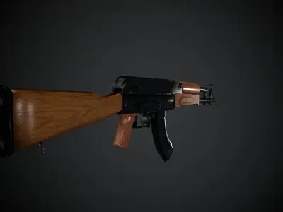 AK-47 Low-poly 3D model 3