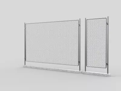  metal fence 3D model