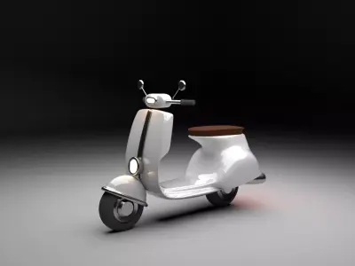 Scooter 3D Model vespa Low-poly 3D model