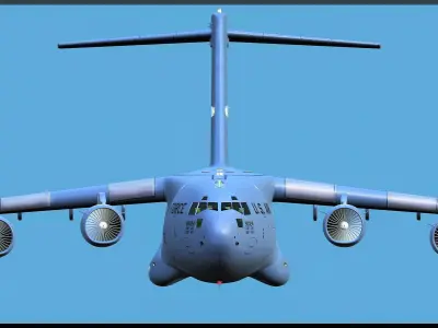 C 17 Transport plane Free 3D model