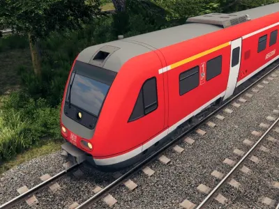 German Train - Deutsche Bahn BR 612 DBRegio Low-poly 3D model