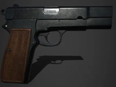 browning hi power 3D model