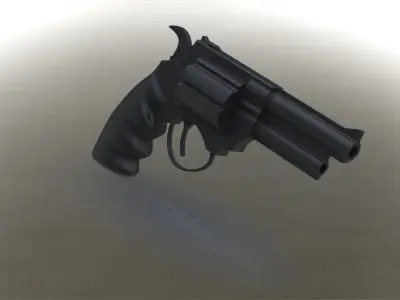 Revolver Gun Free 3D model