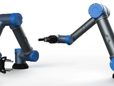 Industrial Robot arm With Robotiq Two Finger  3D model