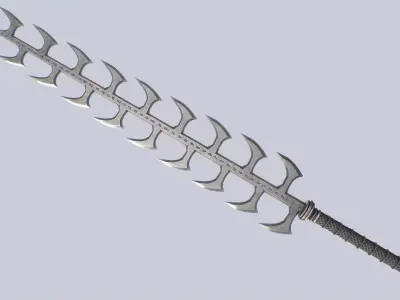 Curse blade Low-poly 3D model