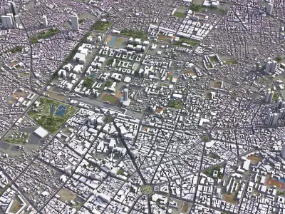 Tainan - 3D City Model Low-poly 3D model