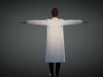 Doctor Realistic  and Rigged Character Game Ready  3D model