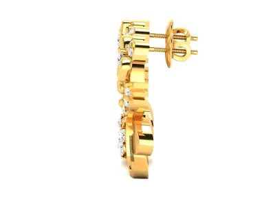 Women Diamond Earring 3D print model