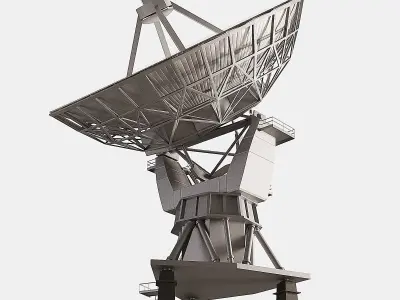 Radio  Telescope VLA  Low-poly 3D model