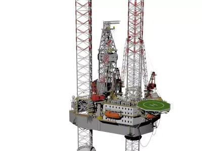 Jack up rig 3D model purchase