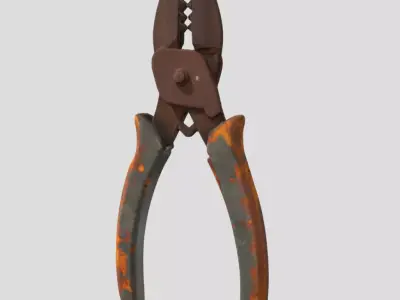 rusty Cutting Pliers FBX Low-poly 3D model