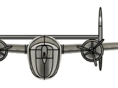 Consolidated B-24 Liberator 3D print model