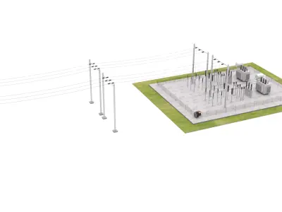 Electrical Substation v2 3D model