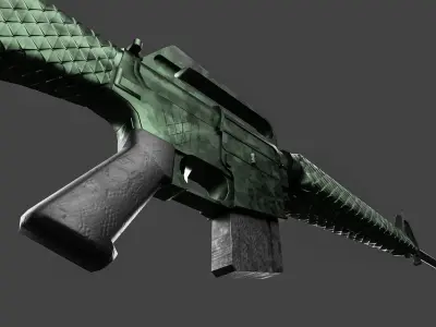 M16 Low-poly Textured Low-poly 3D model