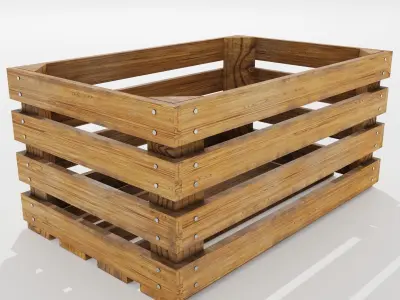 Wooden crate 3D model shop