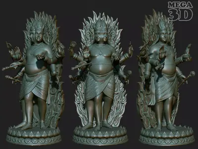 Hindu God Statue 220830 3D print model purchase