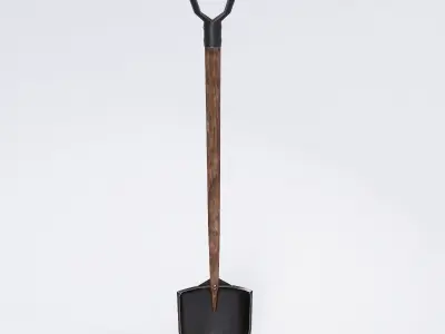 Shovel 3d model garden - person Low-poly 3D model