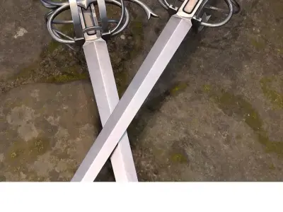 Kriegsrapier Low-poly 3D model