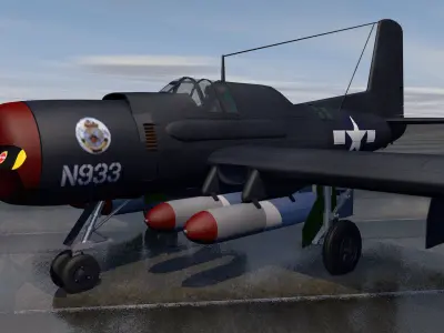Douglas XTB2D-1 Skypirate 3D model