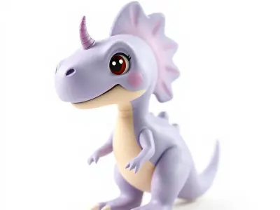 Cute Cartoon Dinosaur Model Pack Low-poly 3D model purchase