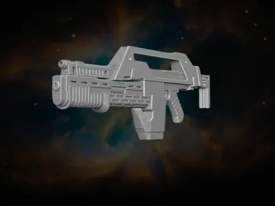 Rifle pulso Alien M41 3D printable Files for Action figures 3D print model