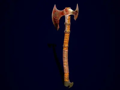 Battle Axe 3D model 9