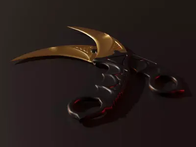 Karambit Knife Free low-poly 3D model get