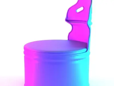 Porsche Oil Drum Chair Stuttgart Barrel Seat toy 3D print model